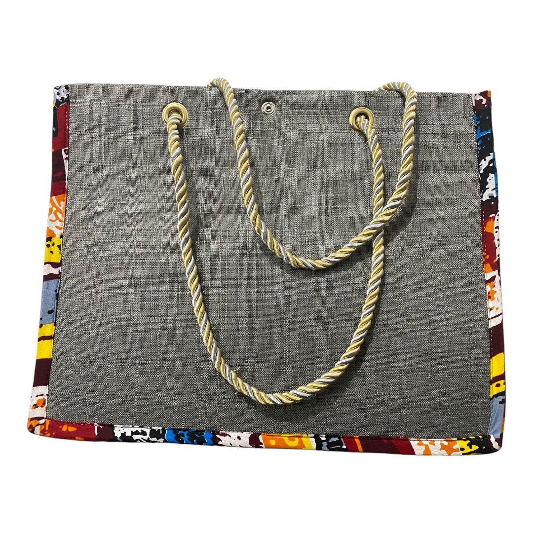 Sac à main Carte d’Afrique GRIS – Image 4